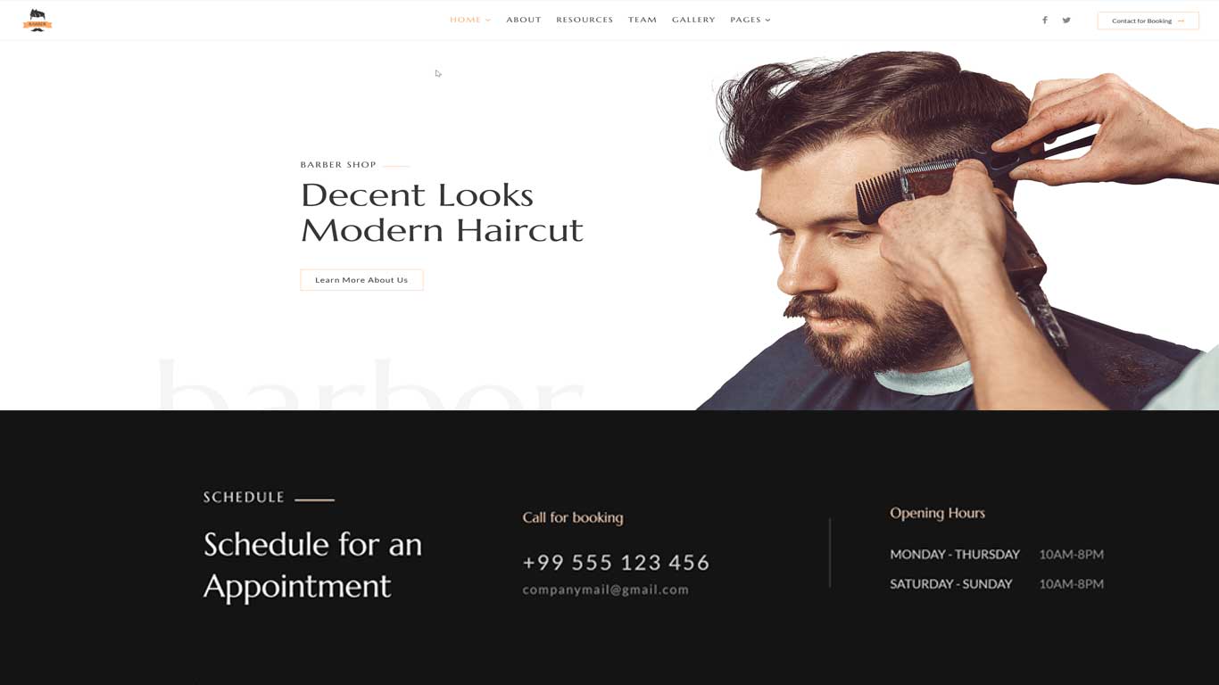 Responsive Webdesign - Template Barber