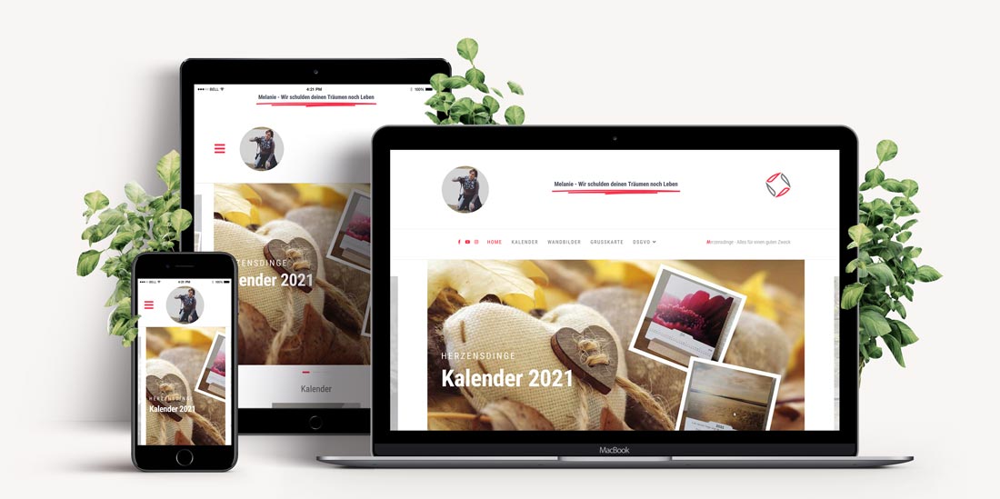 Responsive Webdesign - Website Jasmin Baur Spendenaktion
