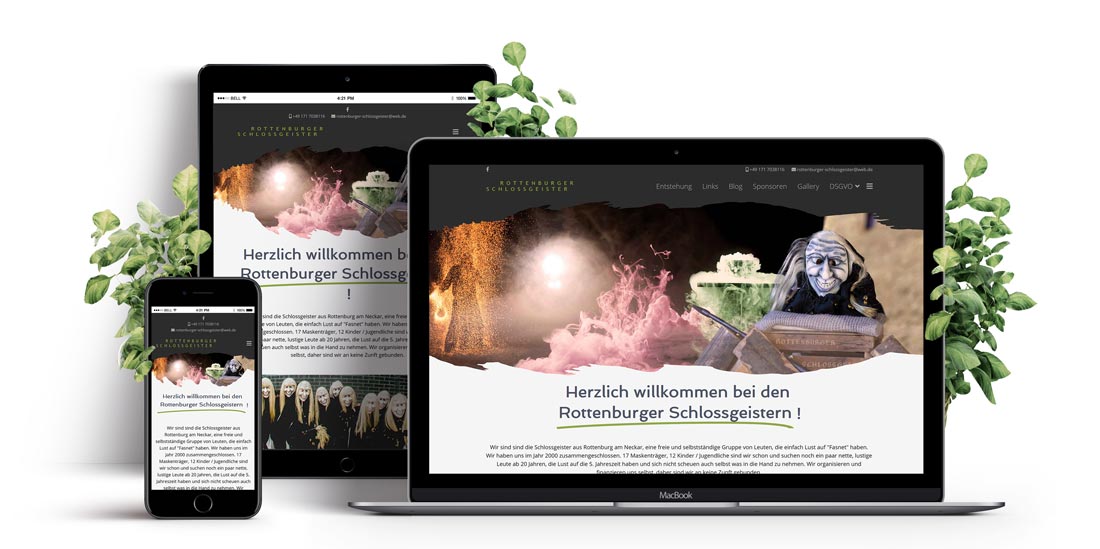 Responsive Webdesign - Website Rottenburger Schloßgeister